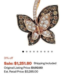 Diamond Butterfly pendant